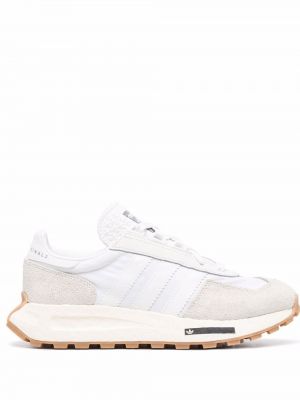 Semsket skinn sneakers Adidas hvit