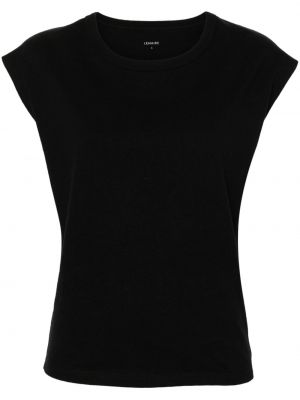 Černé tričko bez rukávů jersey Lemaire