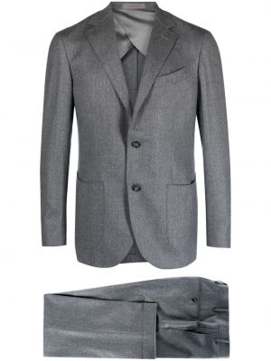 Vlněný oblek Corneliani šedý