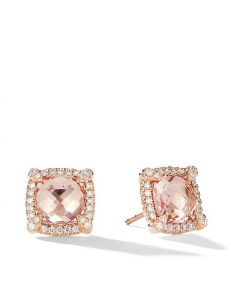 Σκουλαρίκια από ροζ χρυσό David Yurman