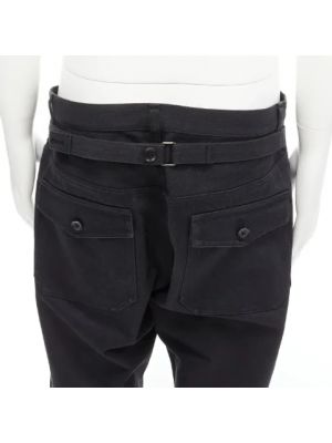 Pantalones de algodón Yohji Yamamoto Pre-owned negro