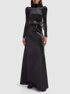 Viskózová dlhá sukňa Balenciaga čierna