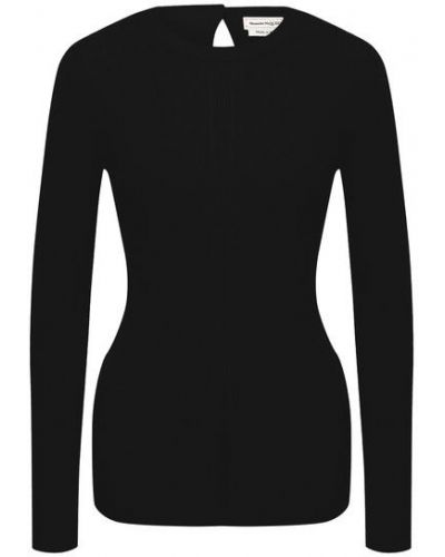 Шерстяной пуловер Alexander Mcqueen, черный