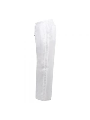 Pantalones rectos de algodón Valentino blanco