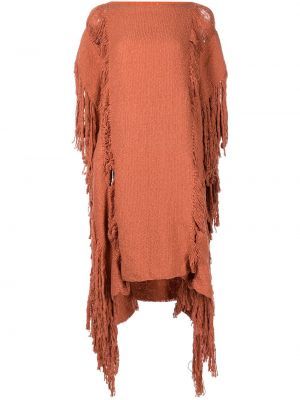 Пуловер с ресни Voz оранжево