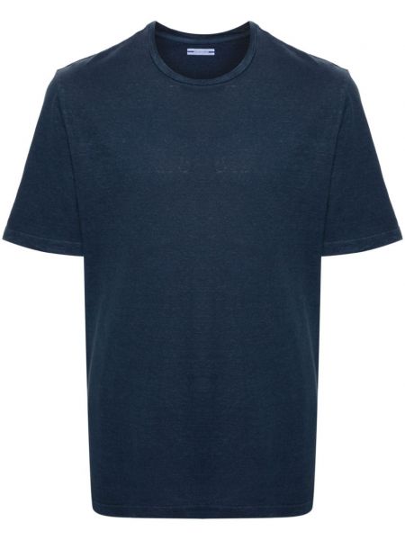 Βαμβακερή μπλούζα με κέντημα Jacob Cohën μπλε