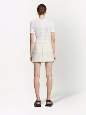 Tvídové mini sukně Proenza Schouler White Label bílé