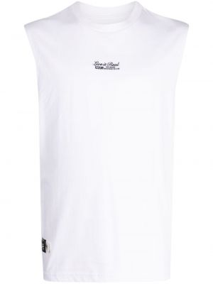 Βαμβακερό πουκάμισο με κέντημα Izzue λευκό