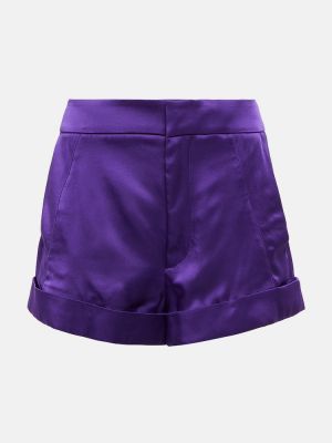 Pantaloni scurți din satin Tom Ford violet