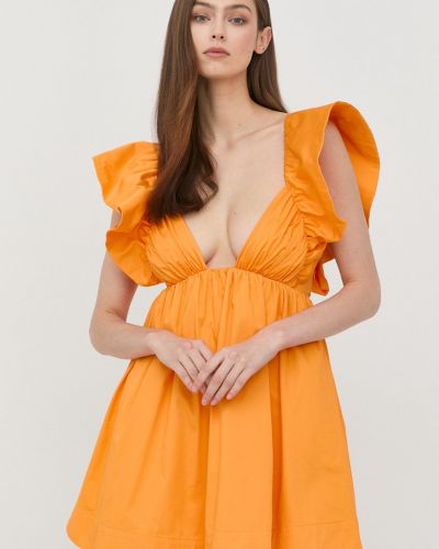 For Love & Lemons ruha narancssárga, mini, harang alakú For Love & Lemons