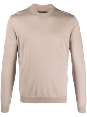 Μάλλινος πουλόβερ από μαλλί merino Low Brand λευκό