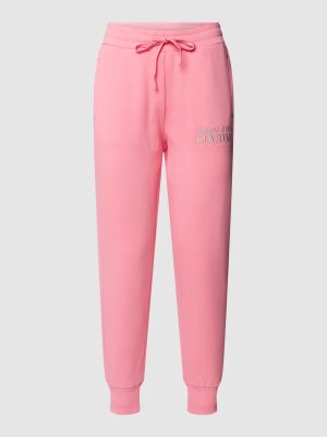 Spodnie sportowe Versace Jeans Couture różowe