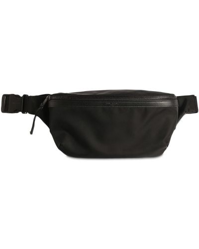 Najlonska kožna torba oko struka Saint Laurent crna