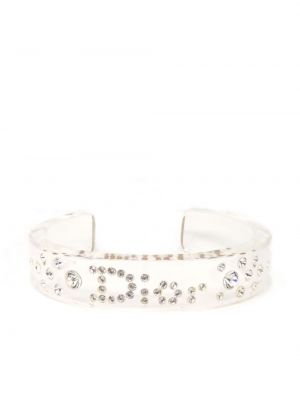 Bransoletka z kryształkami Christian Dior biała