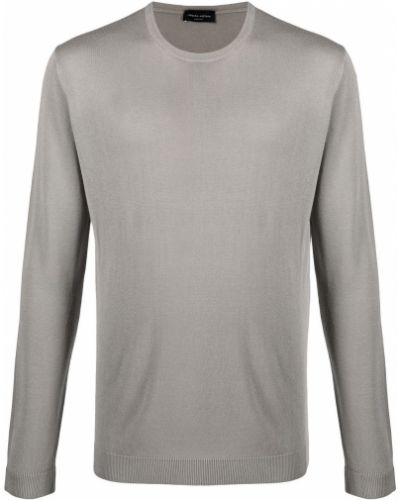 Jersey de punto manga larga de tela jersey Roberto Collina gris