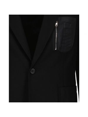 Chaqueta de traje de algodón clásico Alexander Mcqueen negro