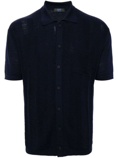 Polo krekls ar pogām Kiton zils