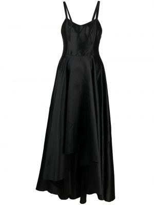 Копринена вечерна рокля Almaz черно