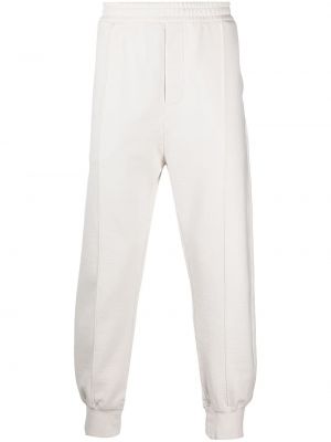 Βαμβακερό παντελόνι με ίσιο πόδι Prada λευκό