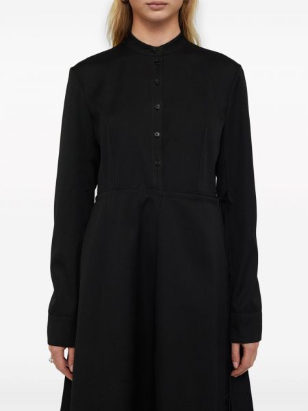 Μάλλινη ίσιο φόρεμα Jil Sander μαύρο