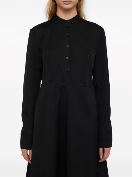 Woll gerades kleid Jil Sander schwarz