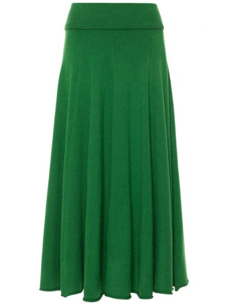 Pletena suknja od kašmira Extreme Cashmere zelena