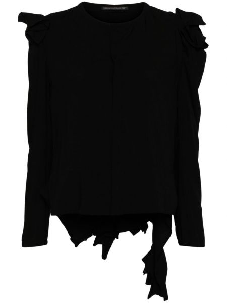 Ασύμμετρος μακρύ τοπ Yohji Yamamoto μαύρο