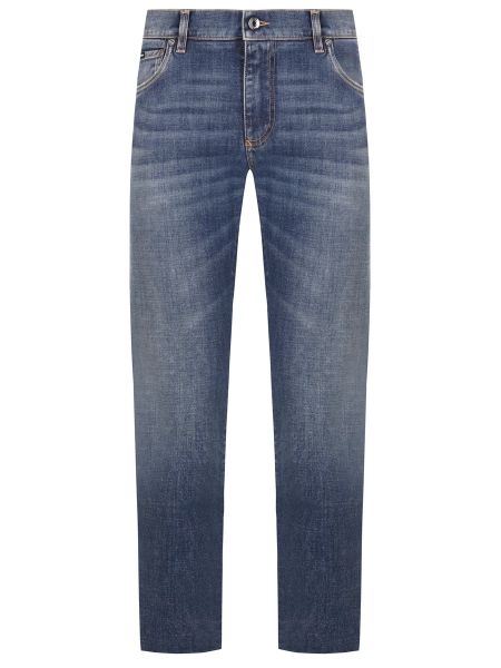 Хлопковые джинсы скинни слим Dolce & Gabbana синие