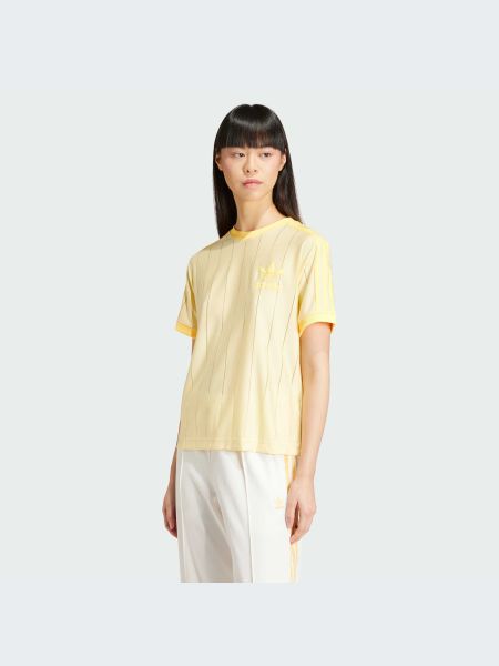 Бавовняна футболка Adidas жовта