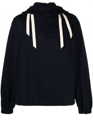 Jersey hoodie aus baumwoll Jil Sander blau