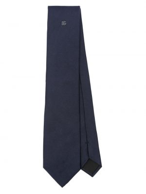 Selyem nyakkendő Dolce & Gabbana kék