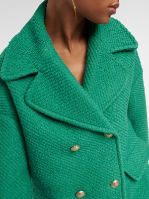 Krótki płaszcz wełniany Redvalentino zielony