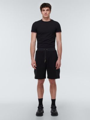 Shorts en coton Moncler noir