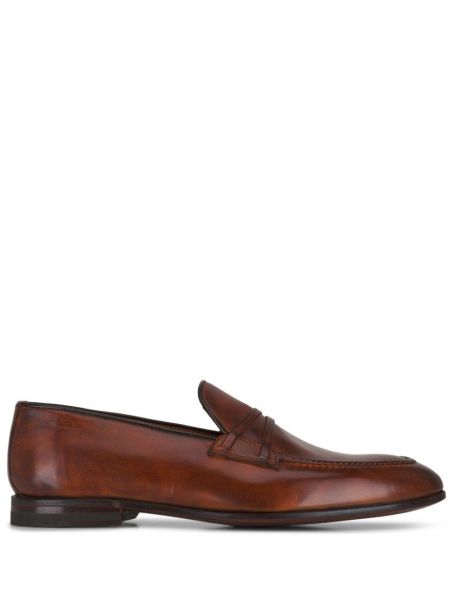 Læder loafers Bontoni brun