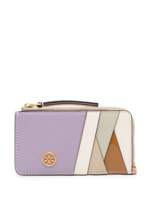 Lær lommebok Tory Burch lilla