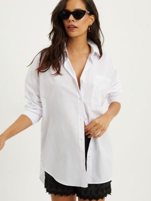 Oversized košeľa Cool & Sexy biela