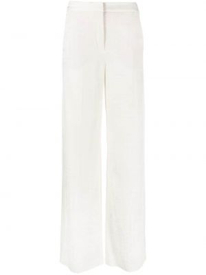 Жакардови relaxed панталон Karl Lagerfeld бяло