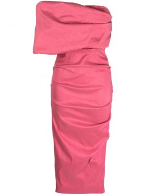 Asimetriškas vakarinė suknelė Rachel Gilbert rožinė