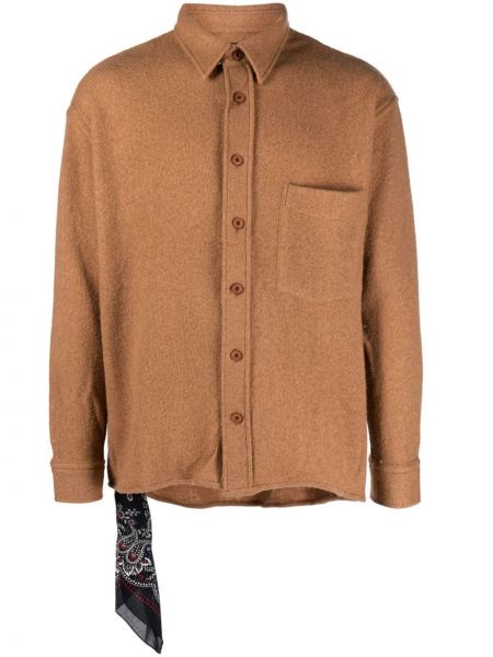 Camicia di lana Destin marrone