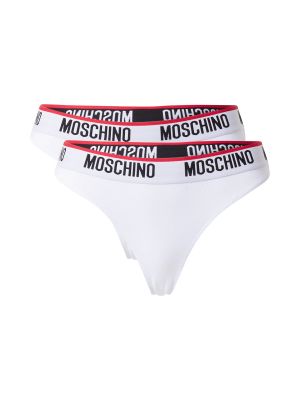 Moschino Underwear Tangá  biela / čierna / červená
