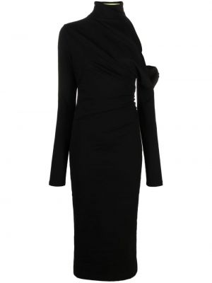 Asymetrické midi šaty Gauge81 čierna