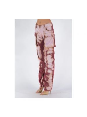 Pantalones bootcut slim fit The Attico rosa