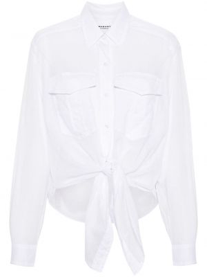 Βαμβακερό πουκάμισο Marant Etoile λευκό