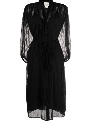 Φόρεμα σε στυλ πουκάμισο Forte_forte μαύρο