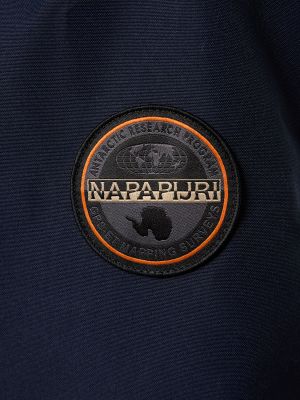 Péřová bunda z nylonu Napapijri modrá