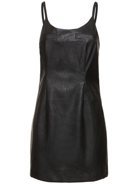 Mini robe en cuir en imitation cuir Designers Remix noir