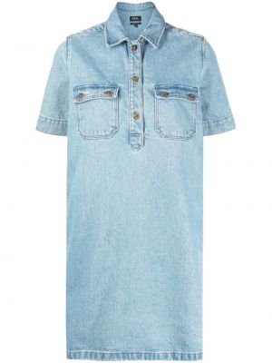 Джинсовое платье с карманами A.p.c., синее