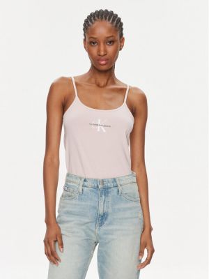 Slim fit tank top Calvin Klein Jeans růžový