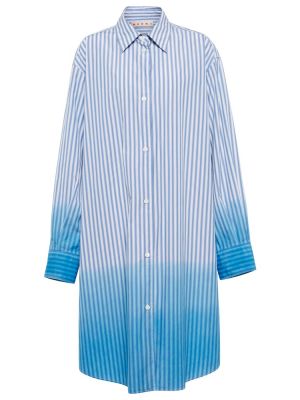 Pruhovaná bavlnená košeľa Marni modrá