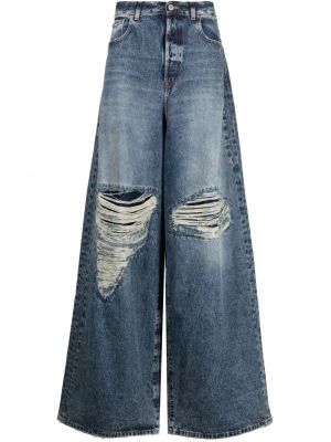 Distressed jeans ausgestellt Vetements blau